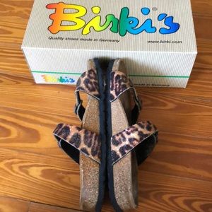Ladies 6 Leopard Tahini Birkenstock Birki
